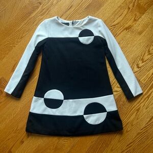 Girls Black and White Dress Size 5